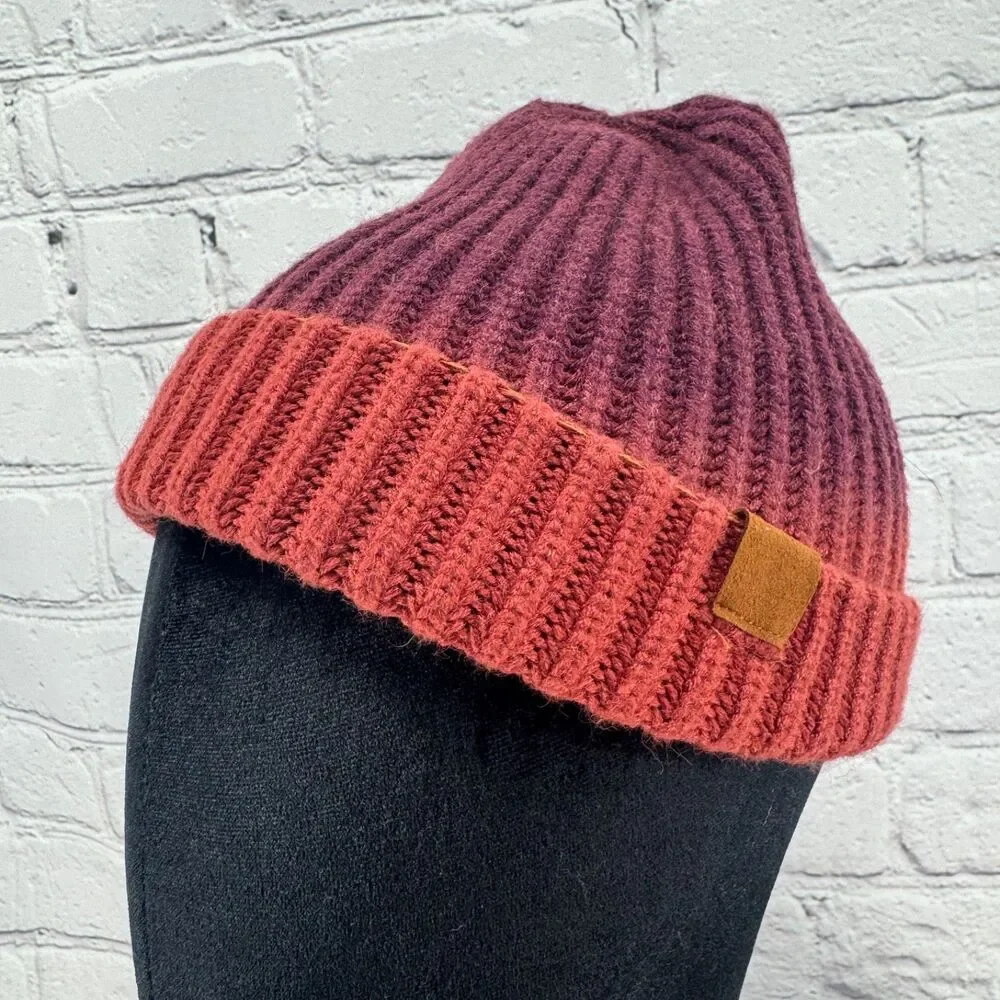 Britt's Knits Double Dip Beanie Rust One Size Hat Ski Cap - Picture 5 of 8